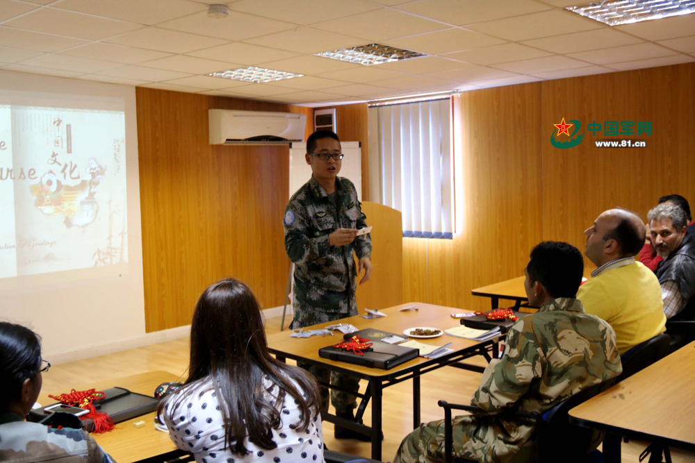 中国赴黎巴嫩维和部队开办的首届汉语培训班圆