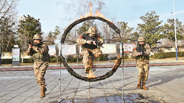 安徽省砀山县人武部组织民兵分队开展训练