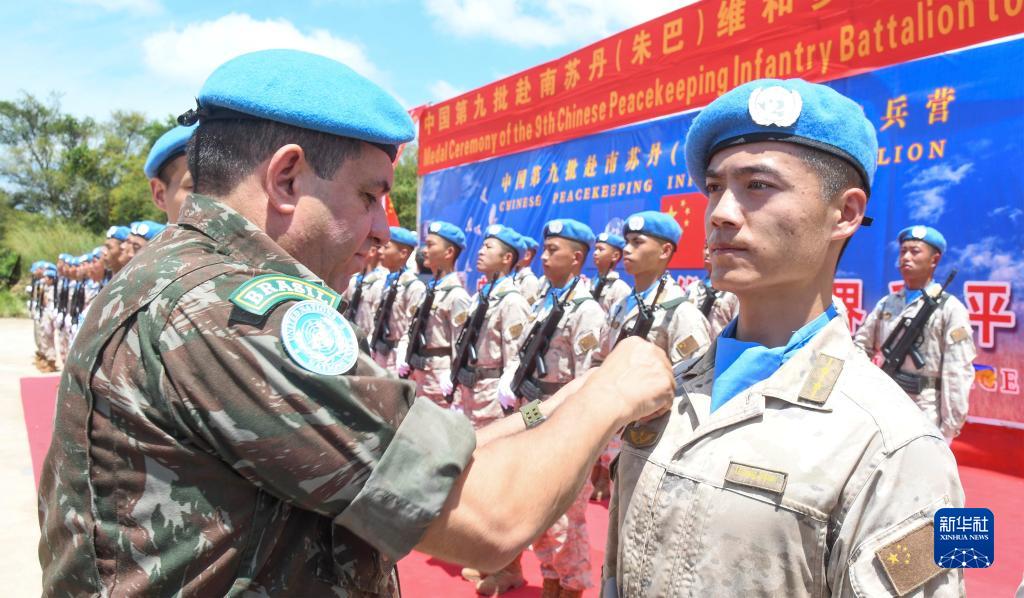 中國第九批赴南蘇丹（朱巴）維和步兵營獲聯(lián)合國“和平榮譽勛章”