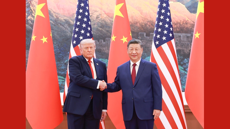 习近平同美国总统特朗普举行会谈