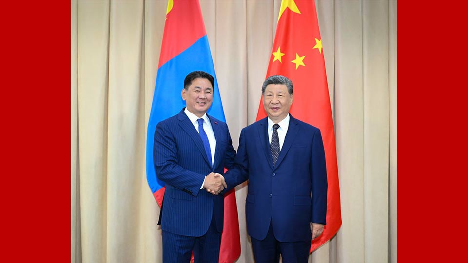 图讯丨习近平会见蒙古国总统呼日勒苏赫