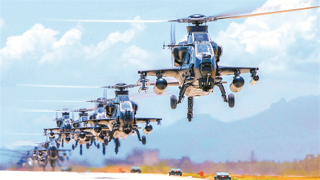 陆军某旅组织飞行训练