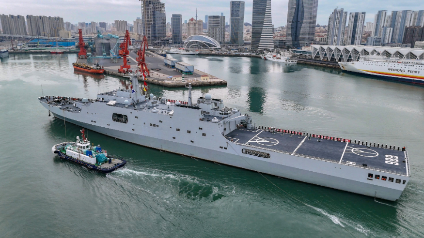 中国海军989编队完成远海综合实习任务返回青岛